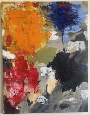 Handmade Abstract Painting 43x65x1,3cm Modern Wall Art Acrylic on Canvas