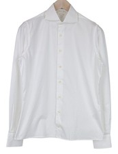 SUITSUPPLY Men's Formal Shirt 39/15 1/2 White Pure Cotton Cutaway Extra Slim