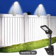 600LM Ultra Bright Solar Motion Sensor Light 1pc ，Clip On Solar Fence Light