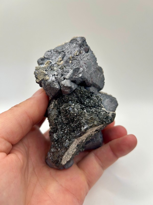 Old Rare Huge Galena Octahedrons, Sphalerite, Brushy Creek Mine, Missouri