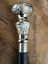 Designer Cane Black Wooden Staff Fancy Walking Cane for Women Vintage Gift Mens