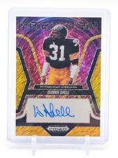 DONNIE SHELL 2025 PRIZM BLACK PRIZMATRIX SIGNATURES GOLD SHIMMER /10 B Q1316