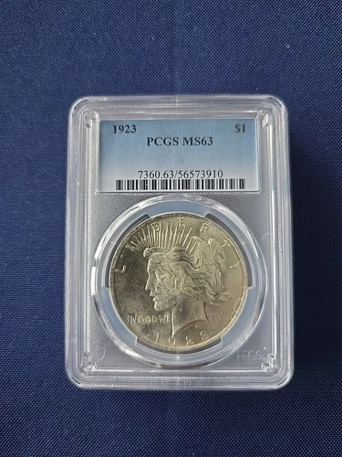 1923 Peace Silver Dollar PCGS MS63