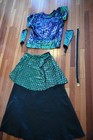 Dark Sea Siren Mermaid Women Outfit Costume Sz XL Sequins Vintage Belt Skirt Top — photo 6