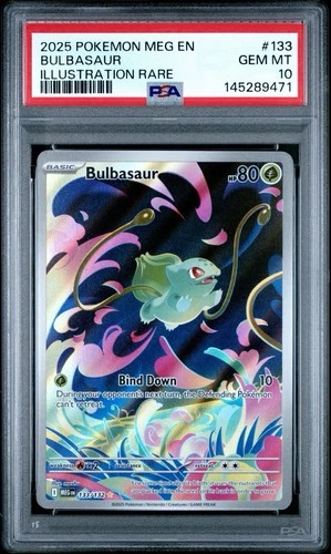 2025 Pokemon Mega Evo Bulbasaur Illustration Rare PSA 10