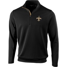 New Orleans Saints Men's Antigua Vanquish Quarter-Zip Pullover - New