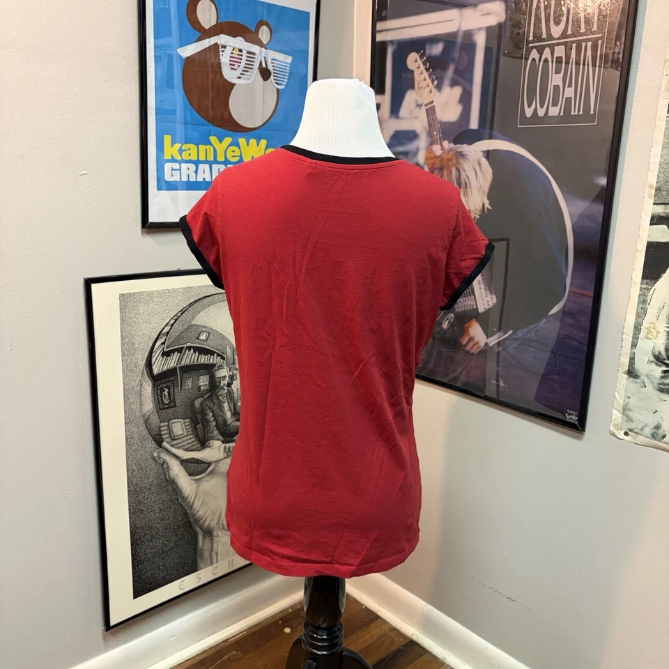 Camiseta Guess Los Angeles Mujer Roja Y2K Talla L Foto 3 de 4