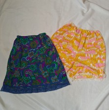 LOT of 2 60s Disco psychedelic Bottoms, Nylon Shorts And Skirt Sz Small