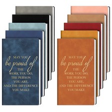 10 Pcs Employee Appreciation Gifts Inspirational A6 Leather Journal Notebook ...