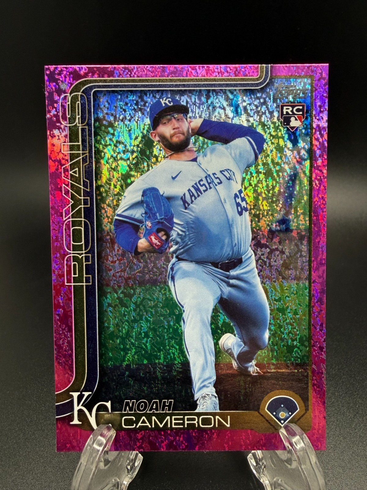 Noah Cameron 2025 Topps Update #US65 Holo Foil Pink Rookie RC Royals