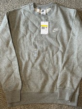 Nike Sportswear Club Fleece Grey Crewneck Sweatshirt Size Small New With Tags