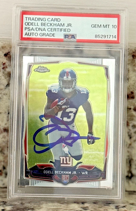 Odell Beckham Jr. Autograph Signed 2014 Topps Chrome Rookie Card PSA 10 Auto