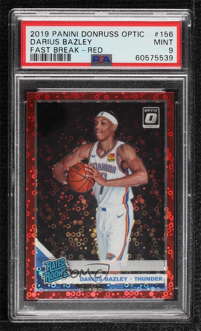 2019 Donruss Optic Fast Break Red Prizm 71/85 Darius Bazley #156 PSA 9 MINT 1yj