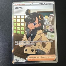 Pokemon TCG Emma 107/086 Chaos Rising Full Ar Trainer Supporter Ultra Rare Holo