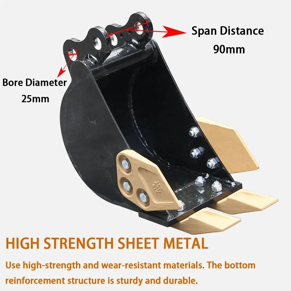 200mm Narrow Bucket for Mini Excavator Attachments 2025 New USA Free Shipping