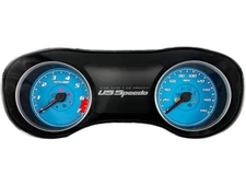US Speedo Light Blue Dodge Charger Gauge Face for Clusters 2015-2024 (180 MPH)
