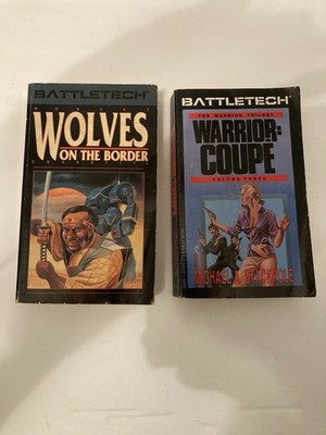 Battletech book lot Wolves On The Border and Warrior: Coupe