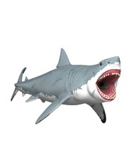SCHLEICH 15055 Megalodon Spielfigur Grau Hai Neu OVP 