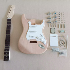 6 String ST DIY Electric Guitar Kit Mahogany Body Rosewood Fretboard Maple Neck