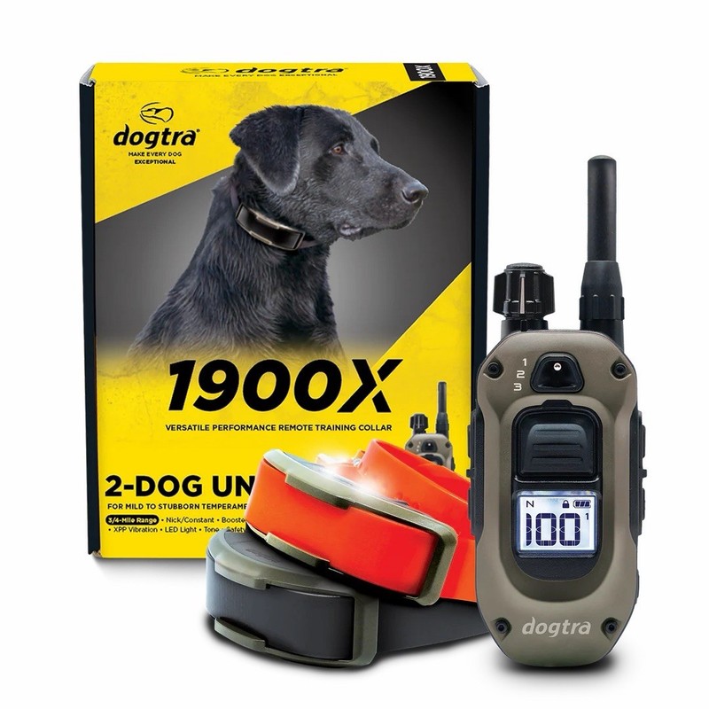 🐶🐶🐶Dogtra 1900X 2-Dog Remote Training Collar 3/4 Mile Range Boost & Vibration