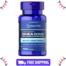 Puritan's Pride DHEA 50mg, 100 Tablets for Healthy Aging, 3-Month Supply
