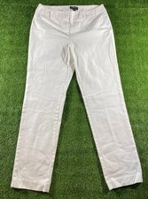 Liz Claiborne Career Audra Classic Straight Leg White Sz 12 Pants