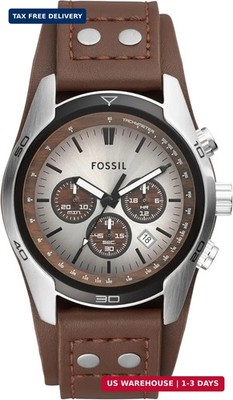 Fossil Men's Watch, Coachman Quartz Stainless Steel and Chronograph Leather Watc
