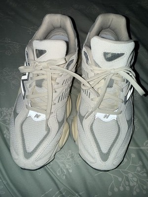 New Balance 9060 White Gray Mesh Suede Men's Sneakers Lace Up Low Top