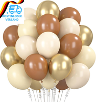Luftballons Beige Braune, 60 StüCk Luftballons Braun Weiß Gold, Beige Ballons Ho