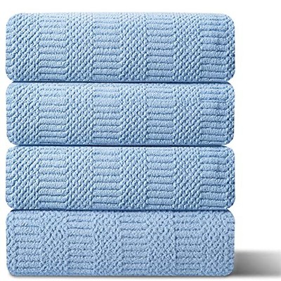 4 Piece Extra Large Bath Towels Set 35x70 4 Piece Bath Towels Light Blue