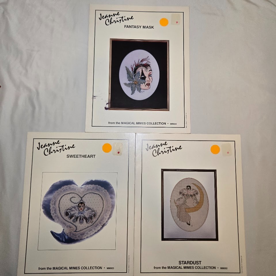 Vintage Cross Stitch Pattern Lot – Jeanne Christine Magical Mimes 