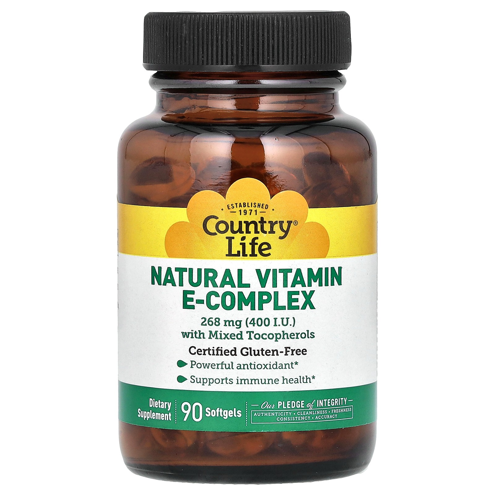 Natural Vitamin E-Complex with Mixed Tocopherols 268 mg 400 IU 90 Softgels 6490₽