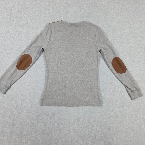 Lauren Ralph Lauren Shirt Womens Size Medium Gray Long Sleeve Elbow Patches - Picture 8 of 13