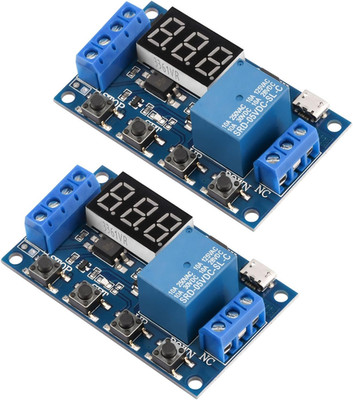 2PCS 5V Micro USB Timer Relay DC 6-30V Programmable Delay Switch Module