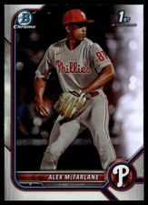 2022 BOWMAN DRAFT CHROME REFRACTOR ALEX MCFARLANE RC PHILADELPHIA PHILLIES