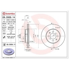 2x Bremsscheibe vorne für Honda CRX 2 ED 3 EH | 26250153