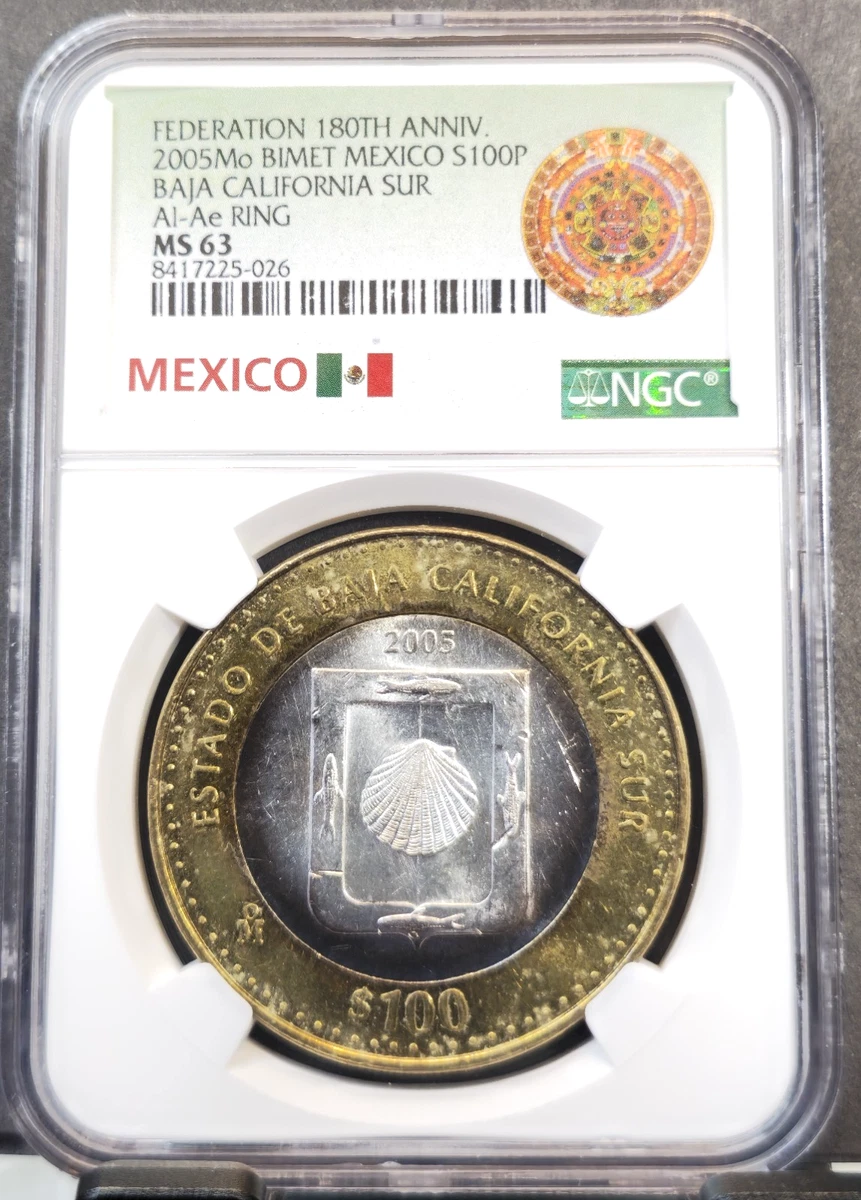 Uncirculated 100 Pesos Denomination 2005 Mexican Coins (1905-Now