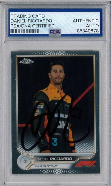Daniel Ricciardo Signed Autograph Slabbed 2022 Topps Chrome F1 Card PSA DNA