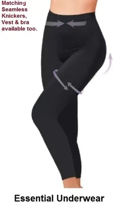STV SEAMLESS HIGH WAISTED MED CONTROL SLIMMING BUM, TUM THIGHS LEGGINGS, SIZE L - Image 1 of 4