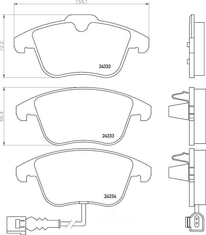 Disc Brake Pad Set Hella-PAGID 355014031 | eBay