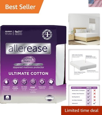 AllerEase Ultimate Allergy Protection and Comfort Zippered Mattress Protector...
