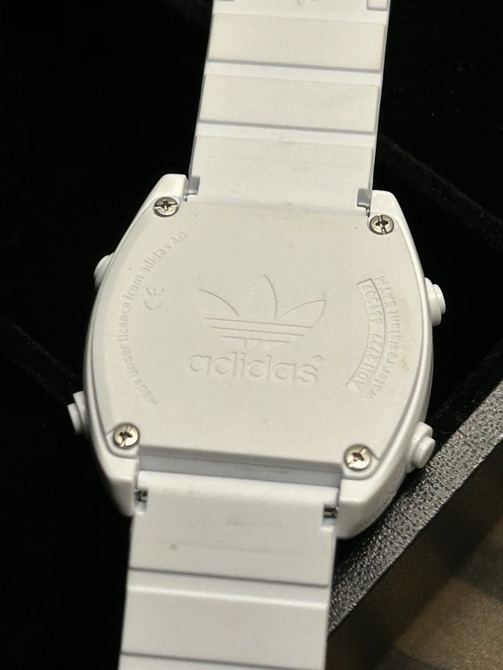 Adidas Originals White Digital Watch Trefoil Logo – New Battery, Awesome light! - Image 3 of 4