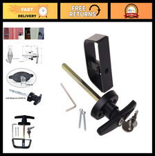 6" T-Handle Shed Door Lock with Keyed Alike, Garage Latch Hardware, 4 Keys  Wre