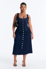 Maelyn Denim Midi Dress-Fashion Nova|38264