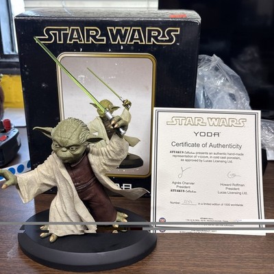 Attakus Star Wars Collection: Yoda Statue 1251/1500 See Description And Photos