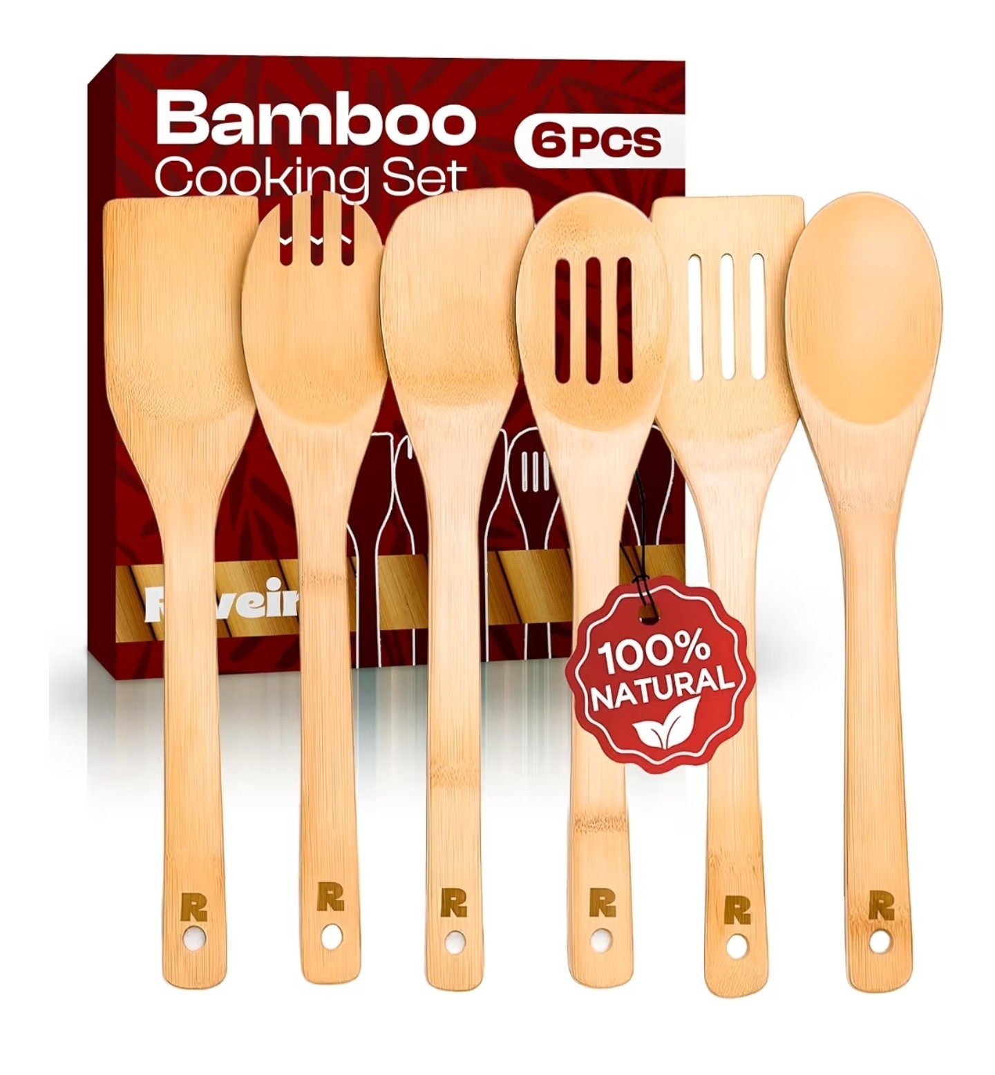 6 Cucharas De Madera Cucharas De Sopa De Madera Para Comer Mezclar Y Cocinar