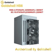 Goldshell HS6 SiaCoin & Handshake ASIC Miner with Power Supply