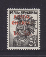 PNG:  POSTAL CHARGES  1s 3d  ON 3 1/2d   D5  MUH
