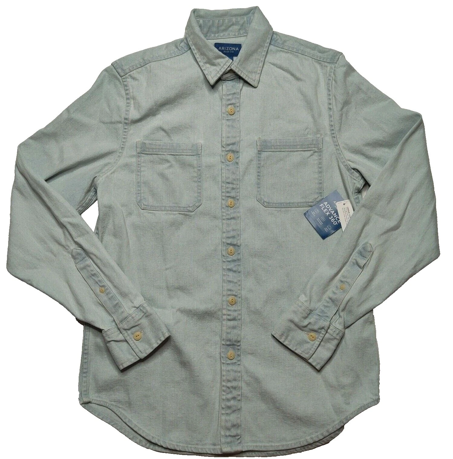 Botón Casual sólido algodón Arizona Jeans-Down Shirts for Men