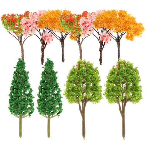10 Pcs Simulated Landscape Tree Set Garden Scenery Decoration Model